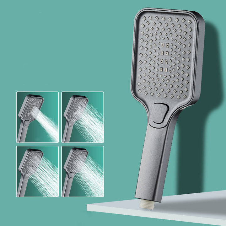 BowLift | Rectangular Print Shower Head 4-Adjustable Water Flow Hand Shower