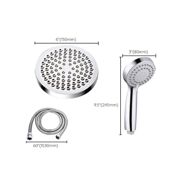 BowLift | 4-Setting Silver Shower Set Hidden Wall Mount Holder Tee with Socket
