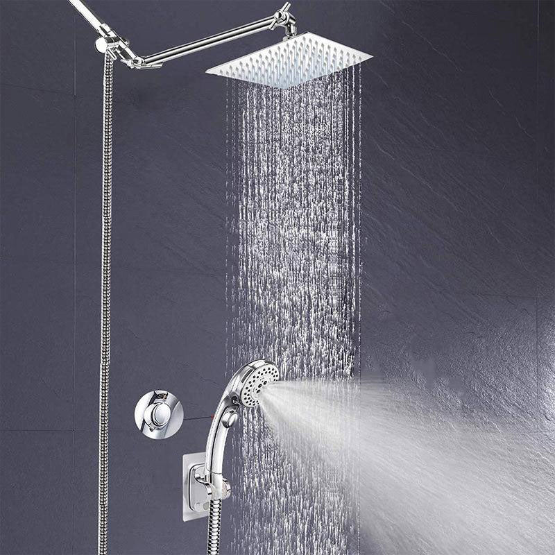BowLift | Stainless Steel 8 Inch Shower Set 5 Sprays Handheld Shower Head Shower Arm