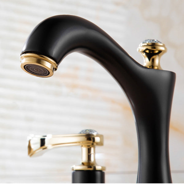 BowLift | Modern Vessel Faucet Brass 2 Handles Low Arc Vessel Faucet for Home