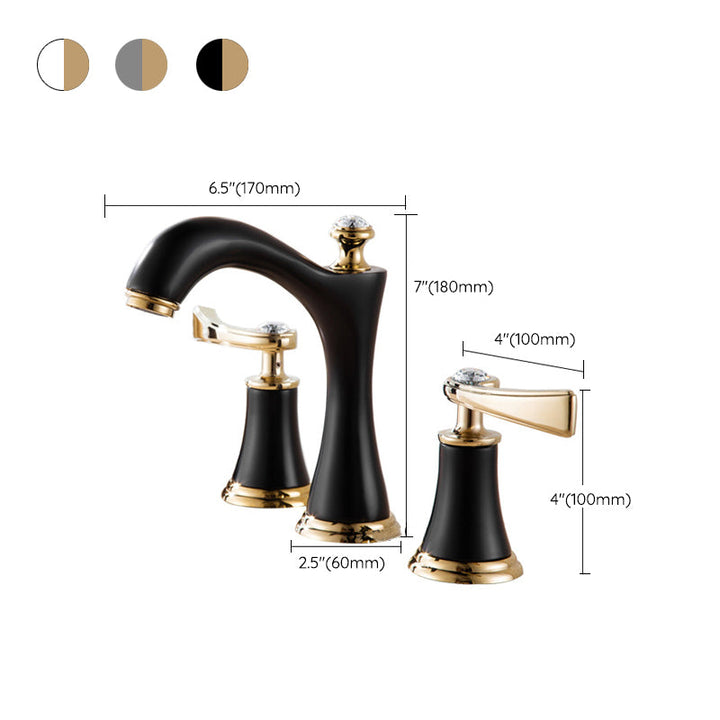 BowLift | Modern Vessel Faucet Brass 2 Handles Low Arc Vessel Faucet for Home