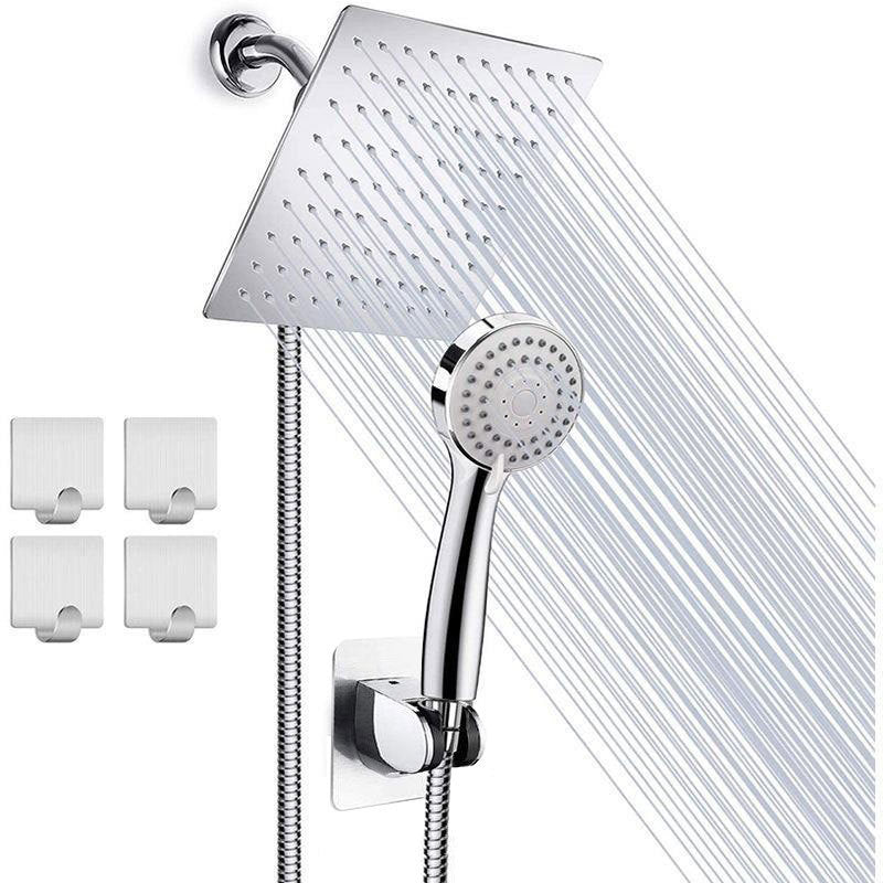 BowLift | Modern Pull-Down Dual Showerhead Square High Arch Showerhead Combination