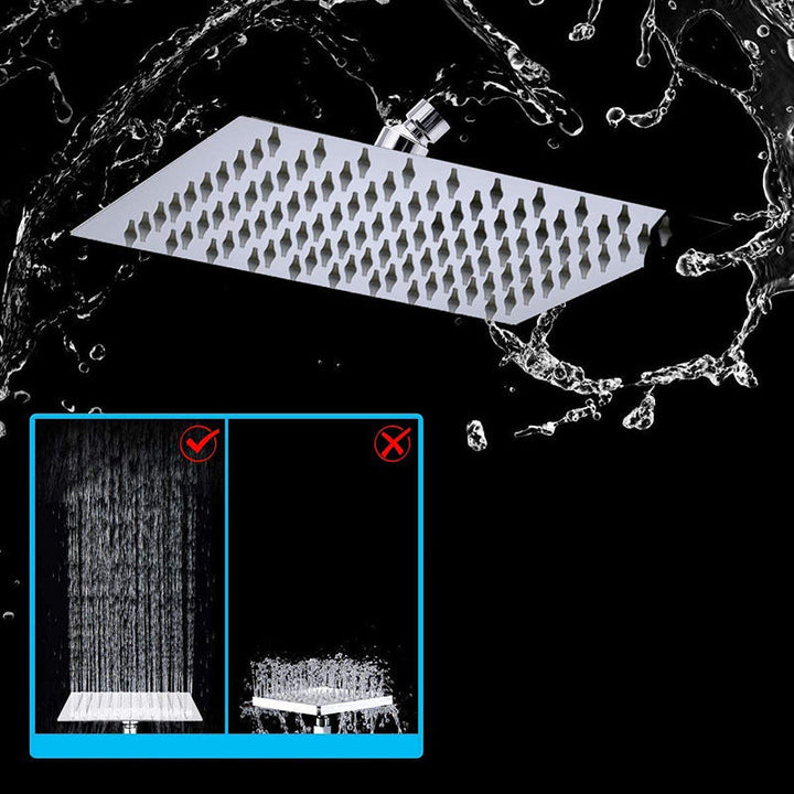 BowLift | Modern Pull-Down Dual Showerhead Square High Arch Showerhead Combination