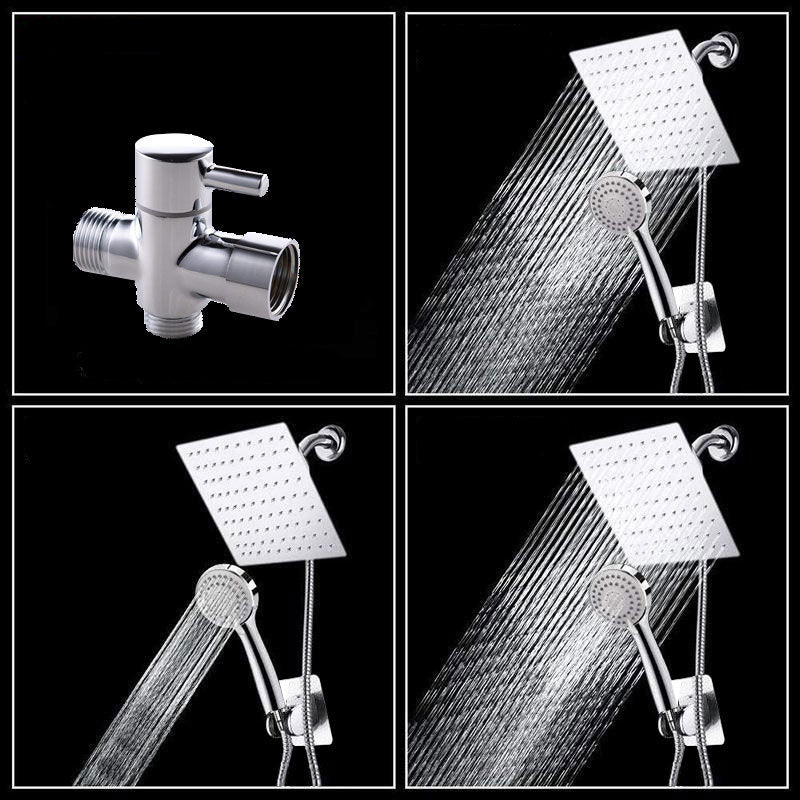 BowLift | Modern Pull-Down Dual Showerhead Square High Arch Showerhead Combination
