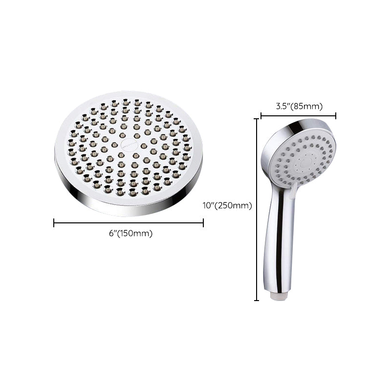 BowLift | Modern Dual Shower Head Square High Arch Shower Head Combination in Silver
