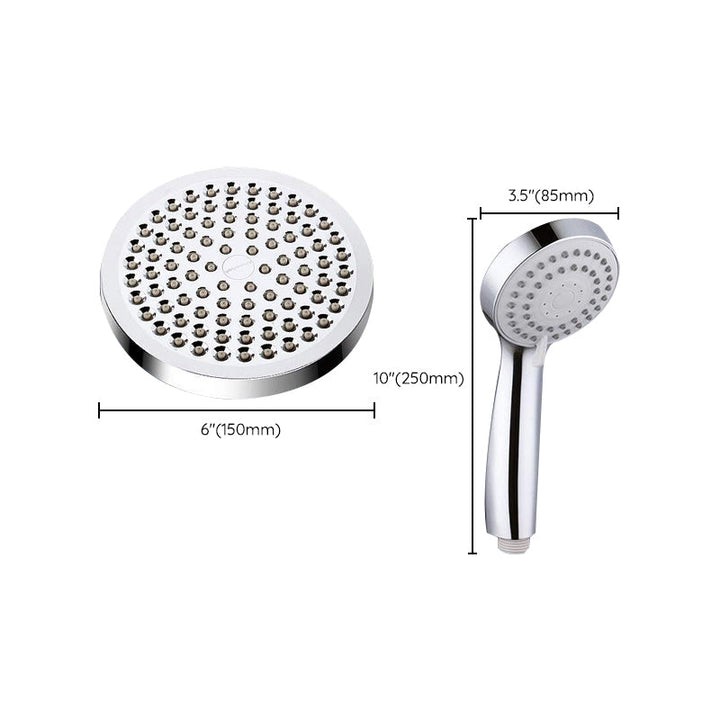 BowLift | Modern Dual Shower Head Square High Arch Shower Head Combination in Silver