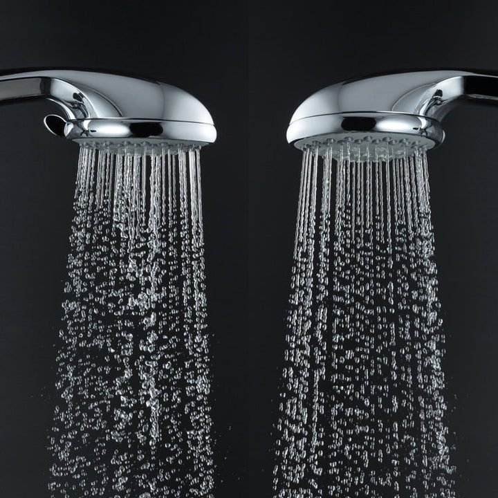 BowLift | Single Double Showerhead Square High Arc Showerhead Combo in Chrome