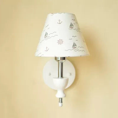 BowLift | Fabric Flower Wall Lamp Children's Room 1 Head Contemporary Wall Light in White