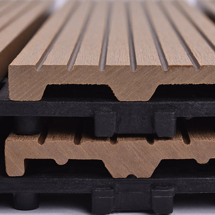 BowLift | Classic interlocking deck boards Solid color patio tiles
