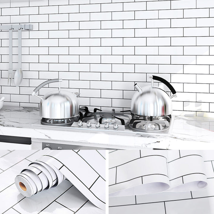 BowLift | Modern Kitchen Backsplash Wallpaper Plaid Print Peel and Stick Backsplash Tile