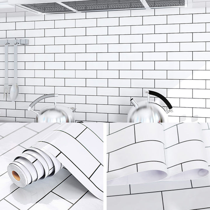 BowLift | Modern Kitchen Backsplash Wallpaper Plaid Print Peel and Stick Backsplash Tile
