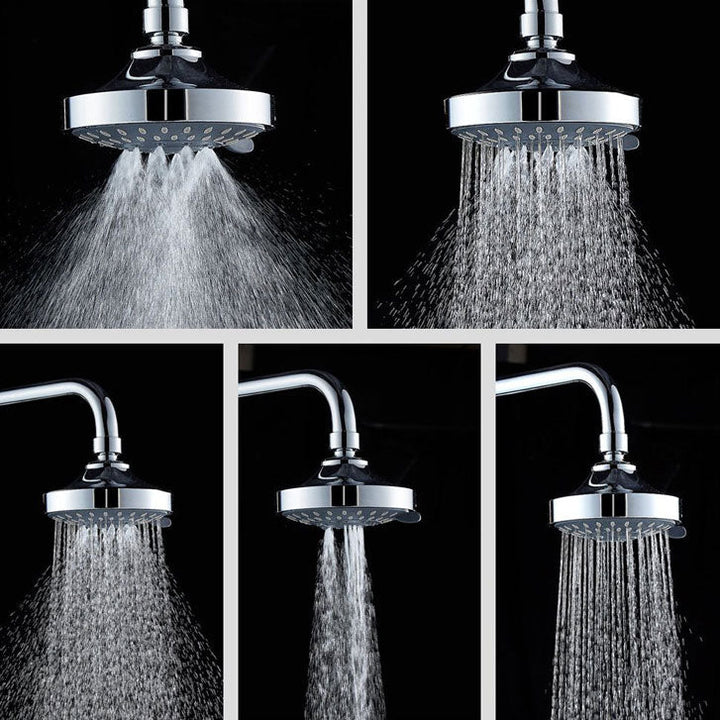 BowLift | Modern Standard 5 Settings Shower Head Round Metal Adjustable Spray Pattern Shower Head
