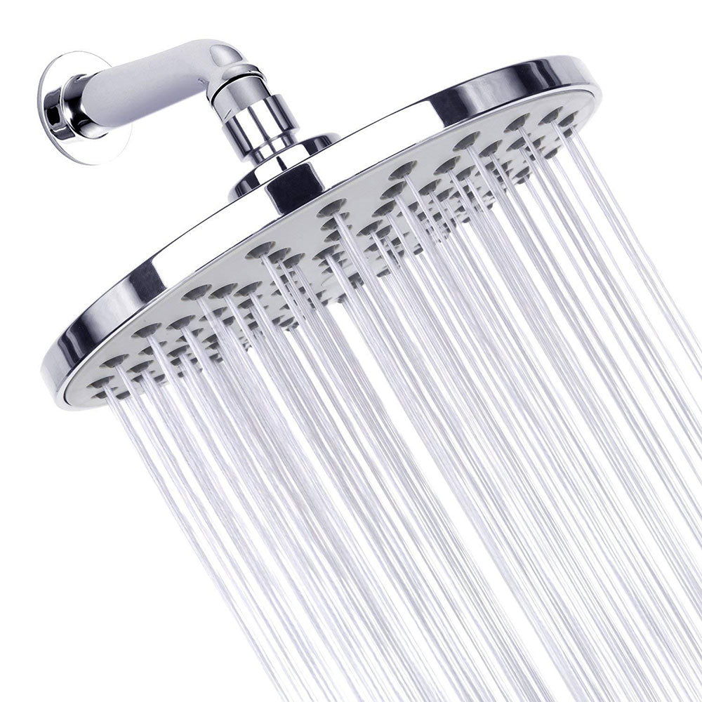 BowLift | Contemporary Fest Shower Head Round Shower Head Combo in Silver