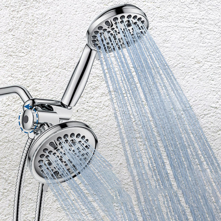 BowLift | Contemporary Shower Combination Adjustable Shower Head Chrome Ceiling Mounted Round Shower Head