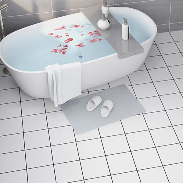 BowLift | Modern Vinyl Planks Peel and Stick Grid Print PVC Flooring for the Bathroom