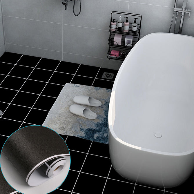 BowLift | Modern Vinyl Planks Peel and Stick Grid Print PVC Flooring for the Bathroom