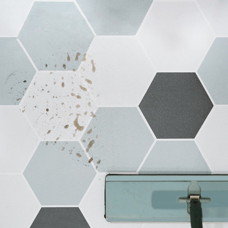 BowLift | Modern Vinyl Planks Peel and Stick Grid Print PVC Flooring for the Bathroom