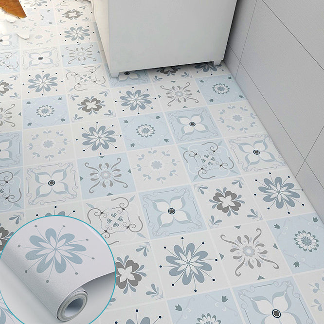 BowLift | Modern Vinyl Planks Peel and Stick Grid Print PVC Flooring for the Bathroom