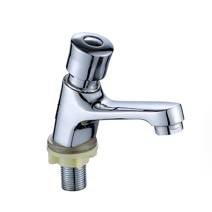 BowLift | Modern sink faucet with brass knob handle, low arc, washbasin faucet
