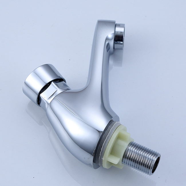 BowLift | Modern sink faucet with brass knob handle, low arc, washbasin faucet