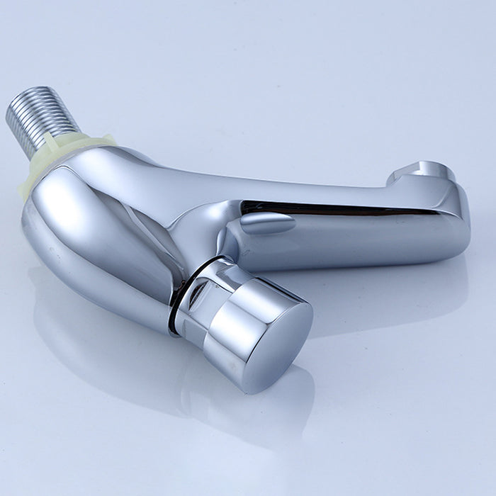 BowLift | Modern sink faucet with brass knob handle, low arc, washbasin faucet