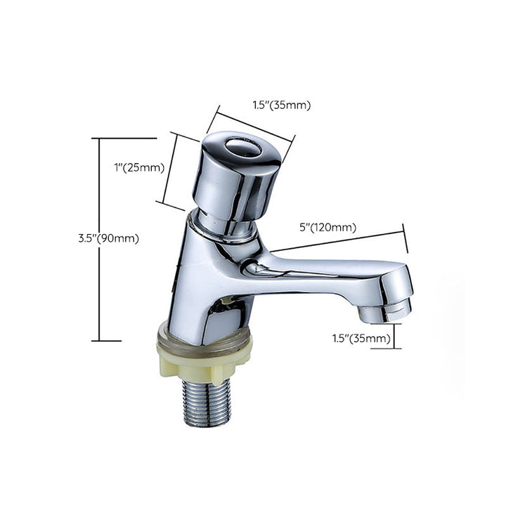 BowLift | Modern sink faucet with brass knob handle, low arc, washbasin faucet