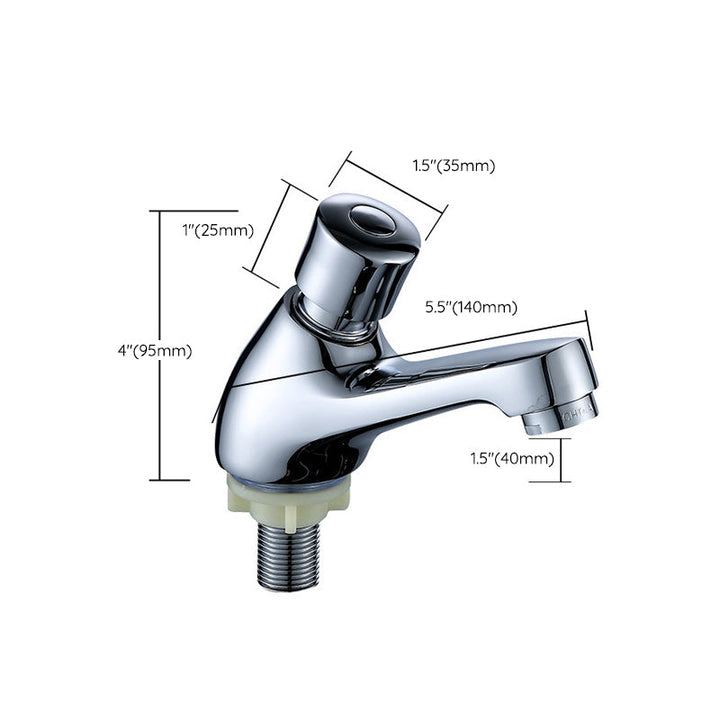 BowLift | Modern sink faucet with brass knob handle, low arc, washbasin faucet