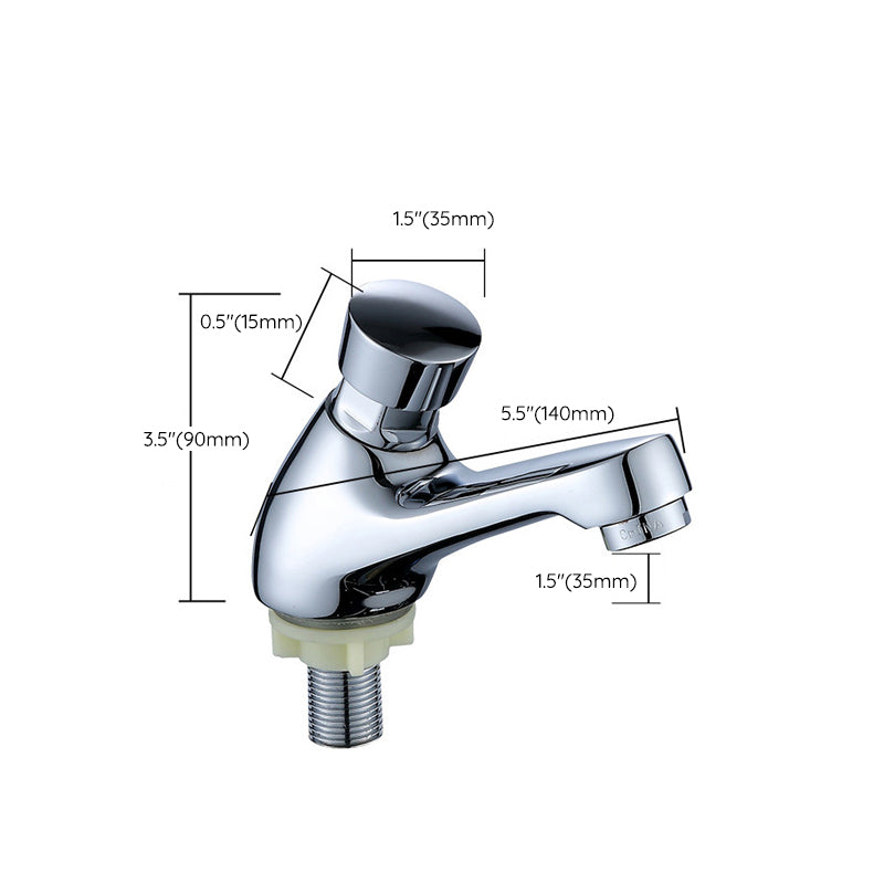 BowLift | Modern sink faucet with brass knob handle, low arc, washbasin faucet