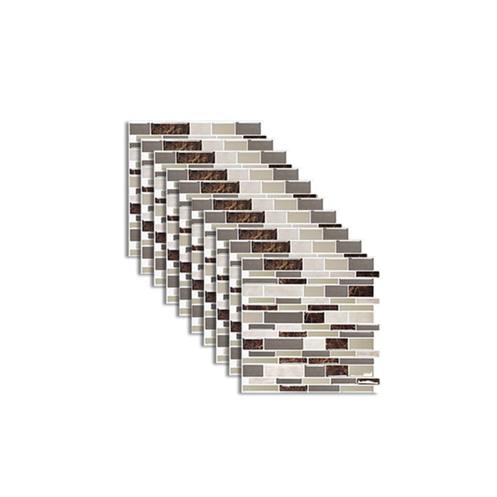 BowLift | Peel and Stick Wall Tile Rectangle PVC Subway Waterproof Peel & Stick Tile 10-Pack