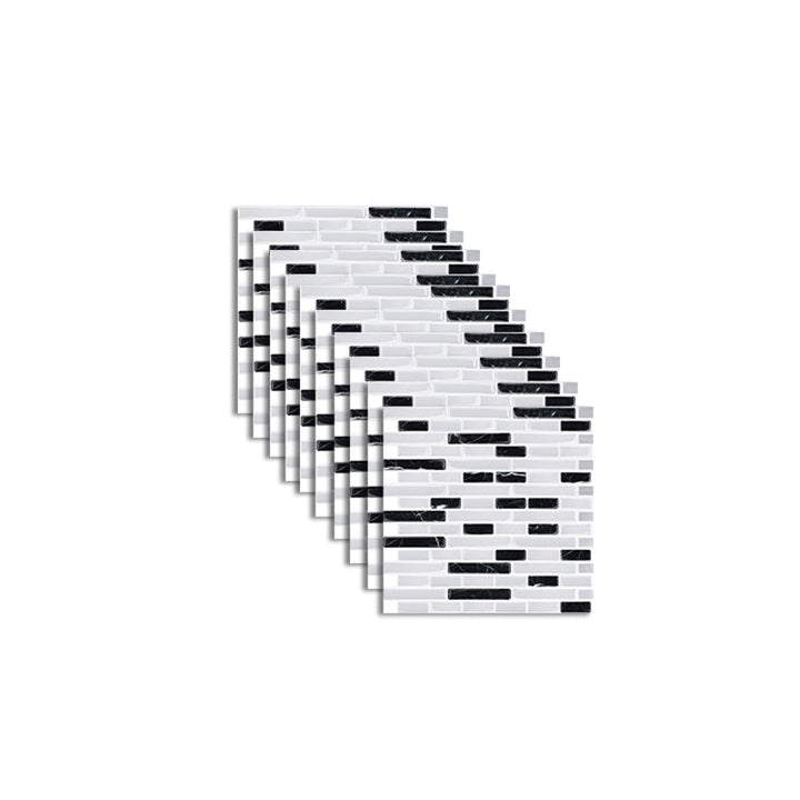 BowLift | Peel and Stick Wall Tile Rectangle PVC Subway Waterproof Peel & Stick Tile 10-Pack
