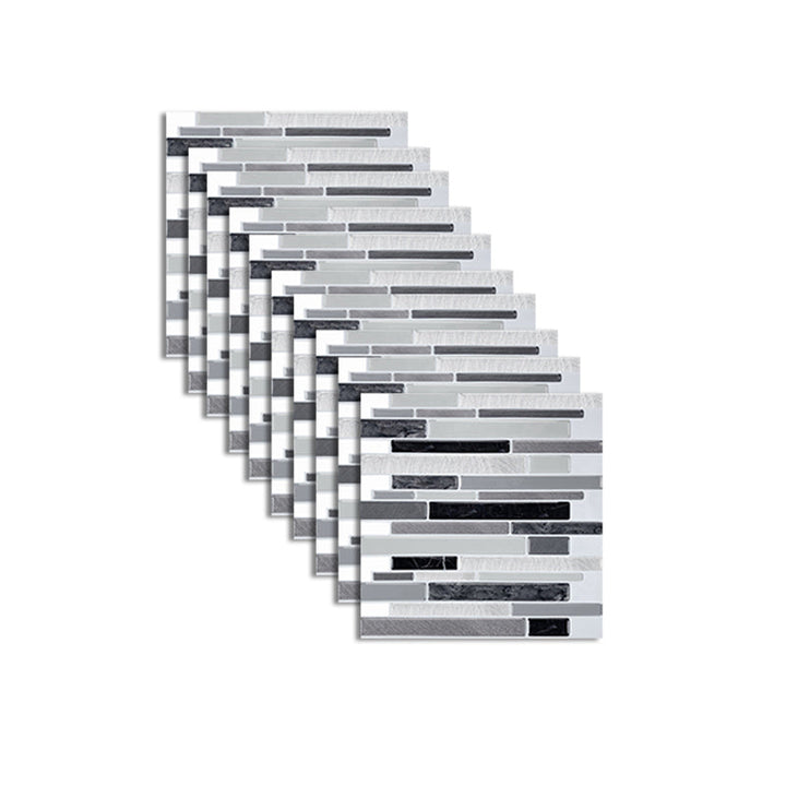 BowLift | Peel and Stick Wall Tile Rectangle PVC Subway Waterproof Peel & Stick Tile 10-Pack