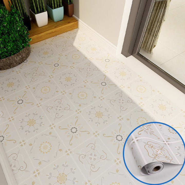 BowLift | Modern vinyl floor planks peel & stick grid print PVC flooring