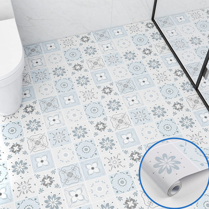BowLift | Modern vinyl floor planks peel & stick grid print PVC flooring