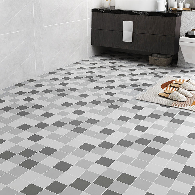 BowLift | Modern vinyl floor planks peel & stick grid print PVC flooring