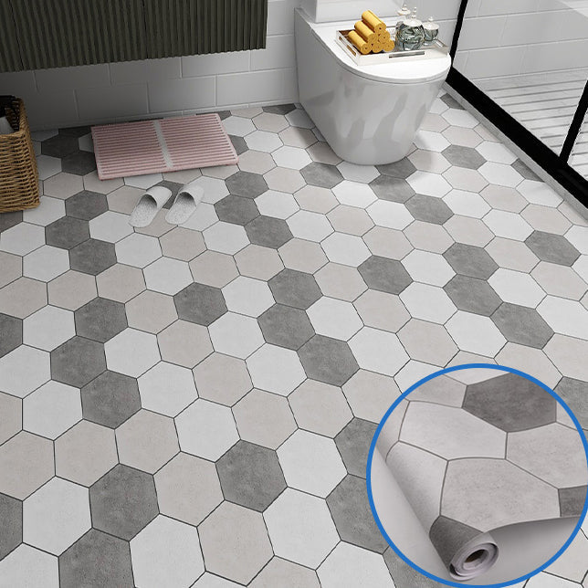 BowLift | Modern vinyl floor planks peel & stick grid print PVC flooring