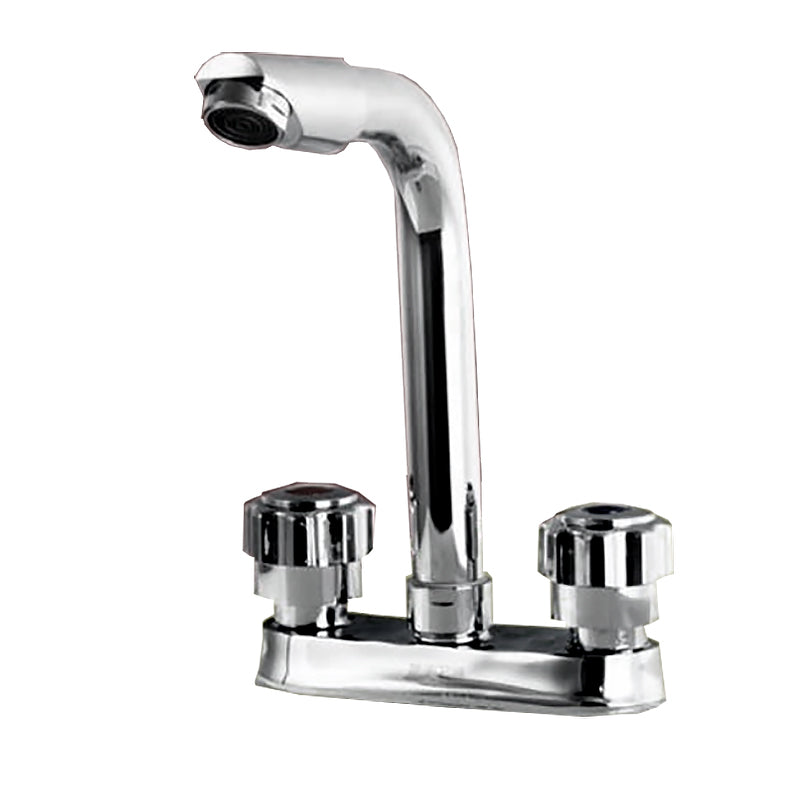 BowLift | Modern Style Vessel Faucet Copper Knob Handle Low Arc Vessel Faucet