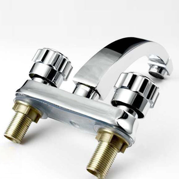 BowLift | Modern Style Vessel Faucet Copper Knob Handle Low Arc Vessel Faucet