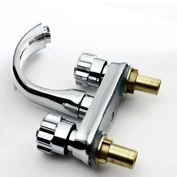 BowLift | Modern Style Vessel Faucet Copper Knob Handle Low Arc Vessel Faucet