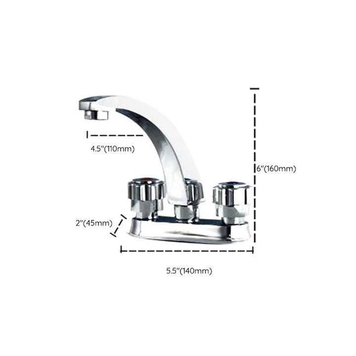 BowLift | Modern Style Vessel Faucet Copper Knob Handle Low Arc Vessel Faucet