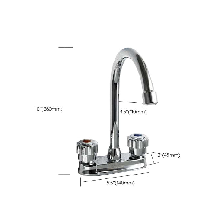 BowLift | Modern Style Vessel Faucet Copper Knob Handle Low Arc Vessel Faucet