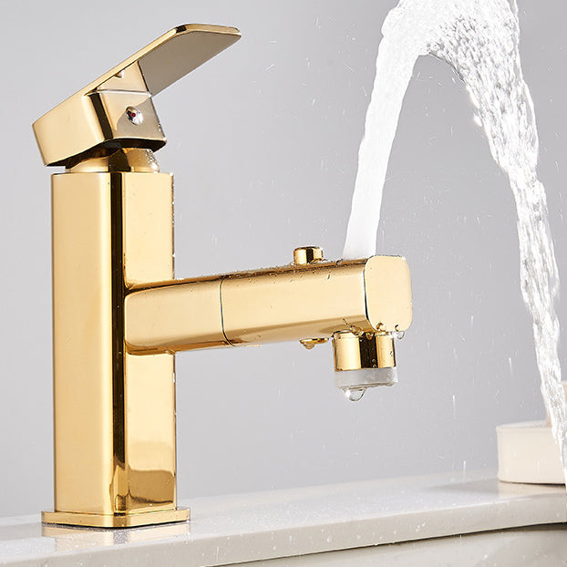 BowLift | Luxury Extendable Basin Faucet Cubic Low Arc Vanity Faucet
