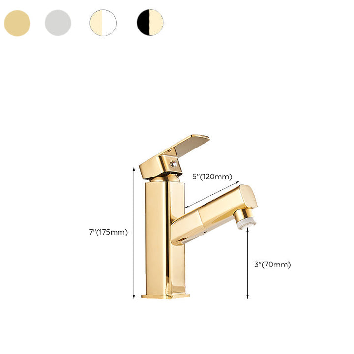 BowLift | Luxury Extendable Basin Faucet Cubic Low Arc Vanity Faucet