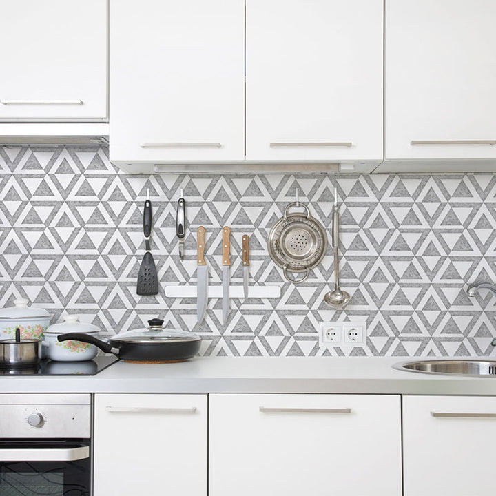 BowLift | PVC Peel & Stick Tile Kitchen waterproof splash guard Peel and Stick Wall Tile Set of 18