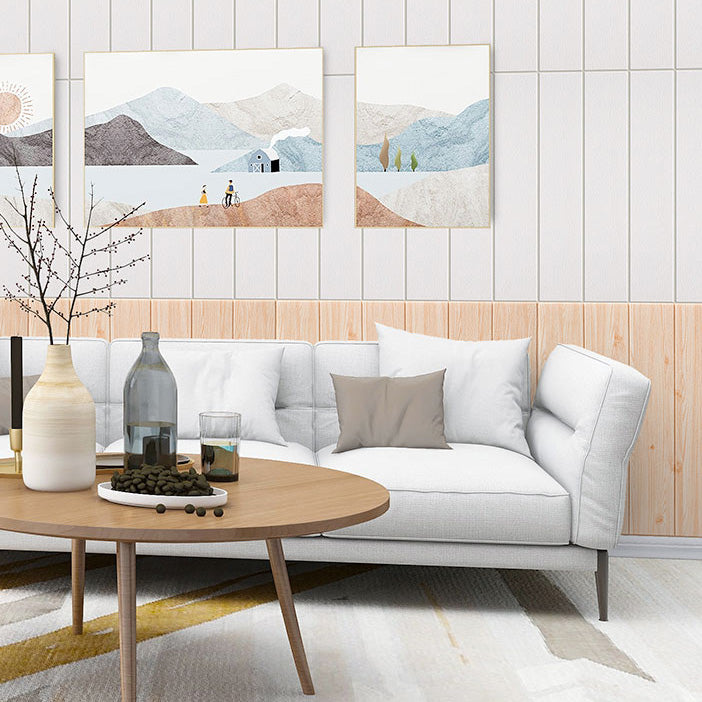 BowLift | Modern Tin Back Wall Panel 3D Print Wood Grain Design