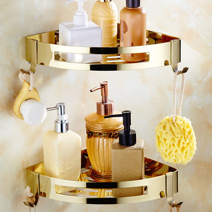 BowLift | Contemporary brushed brass bathroom accessories as a single piece or as a set
