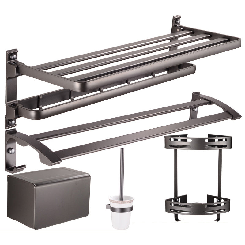 BowLift | Modern 5-piece bathroom accessory set with triangular bath shelf