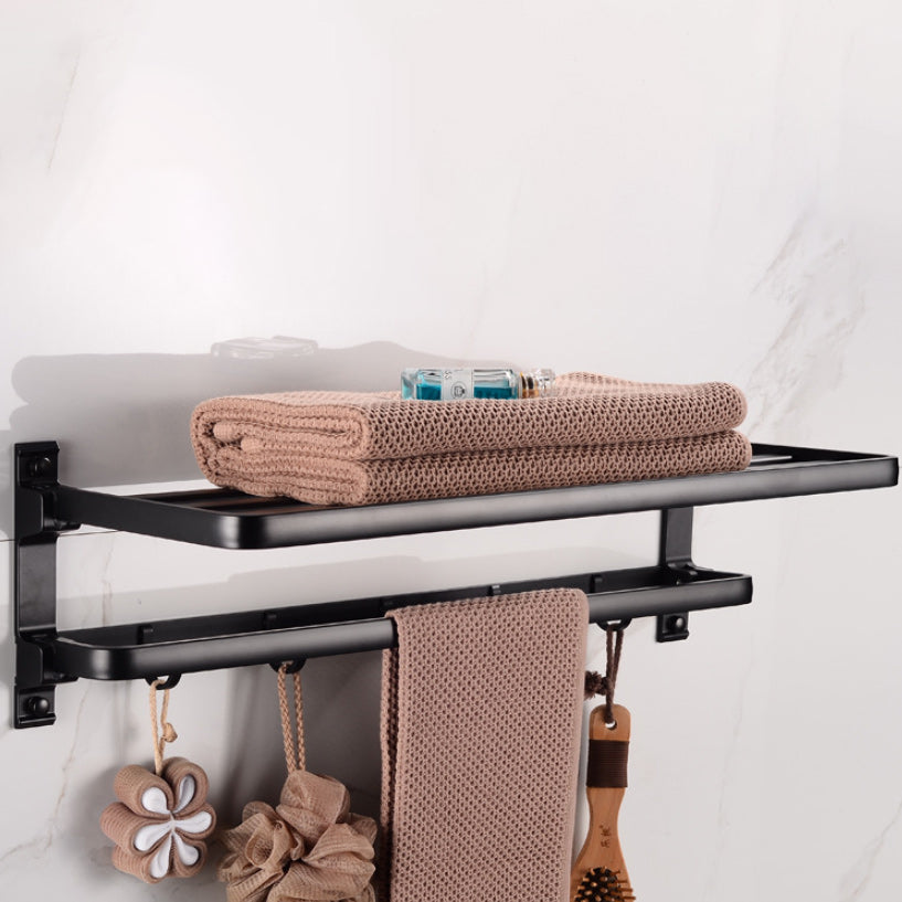 BowLift | Modern 5-piece bathroom accessory set with triangular bath shelf