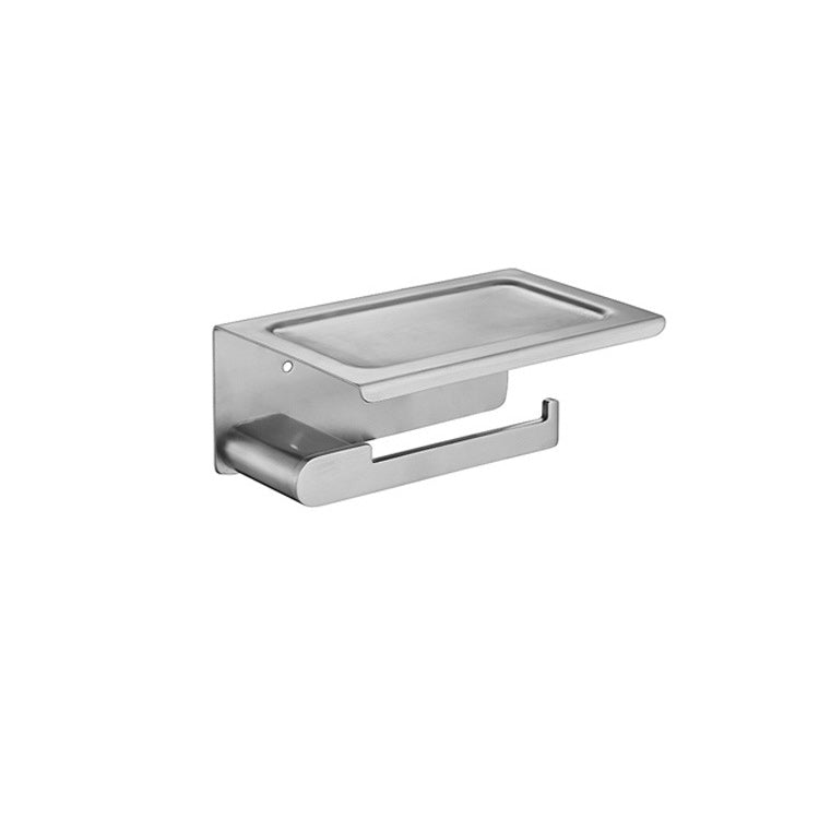 BowLift | 5-piece modern bathroom accessory set made of stainless steel with towel rail/robe hooks/toilet paper holder