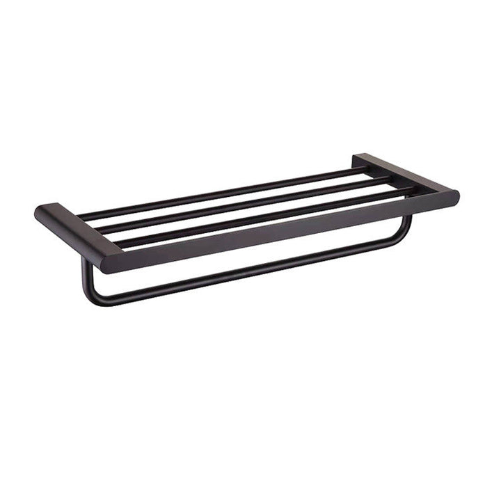 BowLift | 5-piece modern bathroom accessory set made of stainless steel with towel rail/robe hooks/toilet paper holder