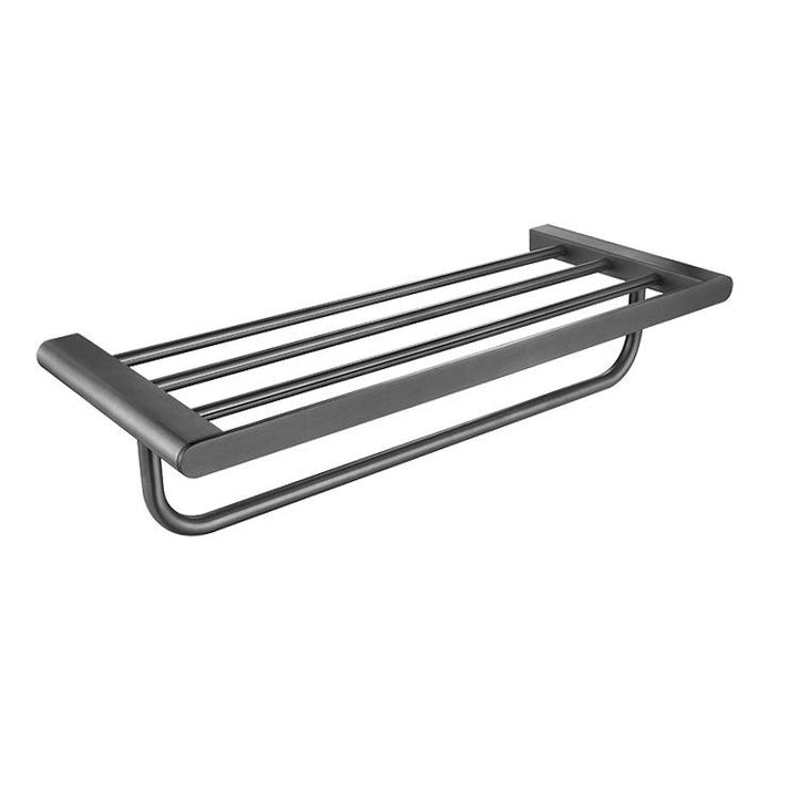 BowLift | 5-piece modern bathroom accessory set made of stainless steel with towel bar/robe hooks/paper holder